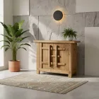 Natural Aged Pine Sideboard with 2 or 4 Doors - Aituno Viadurini
