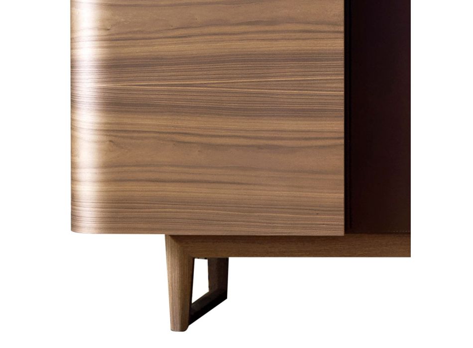Grilli York wood veneer cupboard with 4 doors 100 % made in Italy Viadurini