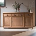 Solid Teak Sideboard with 3 Doors and 4 Drawers - Judo