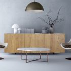 Living Sideboard with 3 Doors in Solid Wood Made in Italy - Khal Viadurini