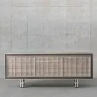 Modern design sideboard with 3 solid wood Anna doors Viadurini