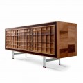 Modern design sideboard Anna with 3 doors in solid wood, made in Italy