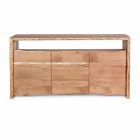 Modern Sideboard in Acacia Wood with 2 Doors and 3 Drawers Homemotion - Lauro Viadurini