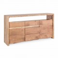 Modern Sideboard in Acacia Wood with 2 Doors and 3 Drawers Homemotion - Lauro