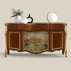Luxury Living Room Sideboard in Classic Made in Italy Wood - Caligola Viadurini