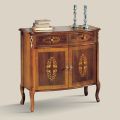 Living Room Sideboard in Walnut or White Wood and Inlays Made in Italy - Katerine