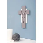 White and Gray Crucifix Made with Laser Engraving Made in Italy - Nadia Viadurini