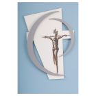 Laser Engraved Father's Name Crucifix Made in Italy - Maia Viadurini