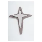 Crucifix in Cocoa Color and Gravel Made with Laser Engraving Made in Italy - Diana Viadurini