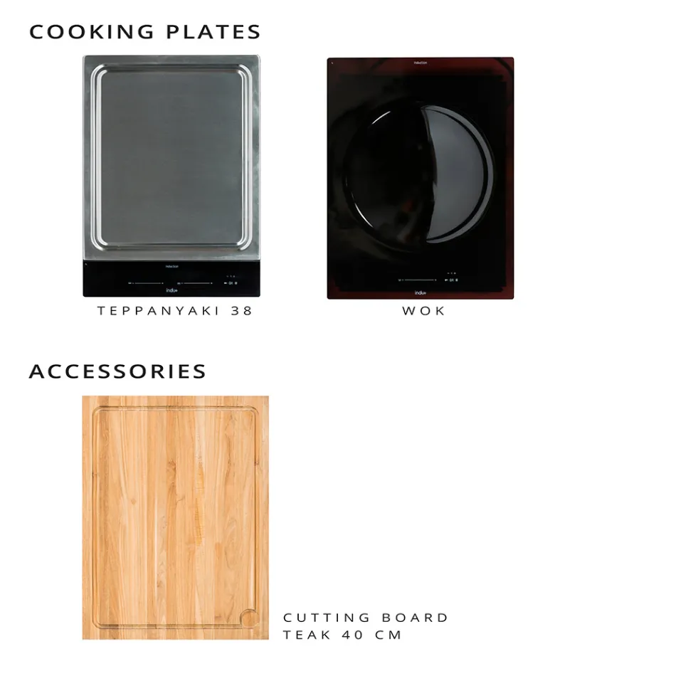 Outdoor Kitchen 141x70x93 cm Made of Solid Teak and Aluminum - Stilosa Viadurini