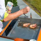 Modern Kitchen on Wheels for Outdoor Garden in Wood and Steel - Calliope Viadurini