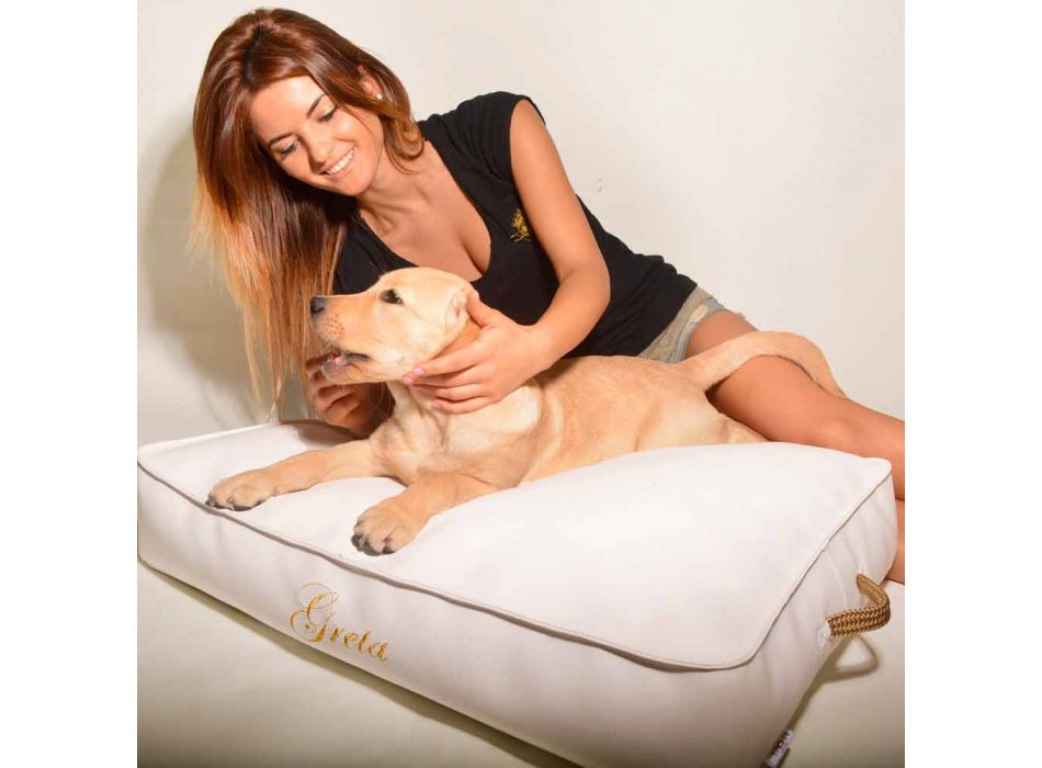 Dog cushion covered with imitation leather interior Doggy Cloud Viadurini