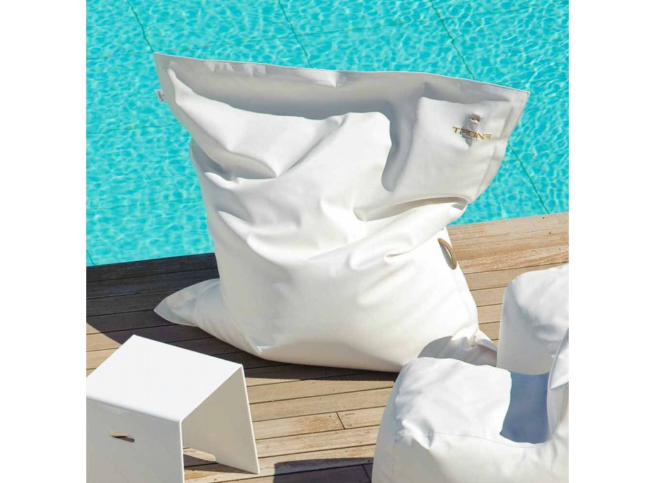 Cloud Pillow relaxing outdoor faux leather white nautical Trona Viadurini
