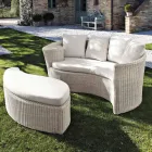 Garden Daybad in Polyrattan Fiber 2 Elements - Woman Viadurini