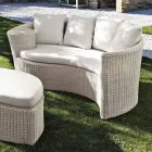 Garden Daybad in Polyrattan Fiber 2 Elements - Woman Viadurini