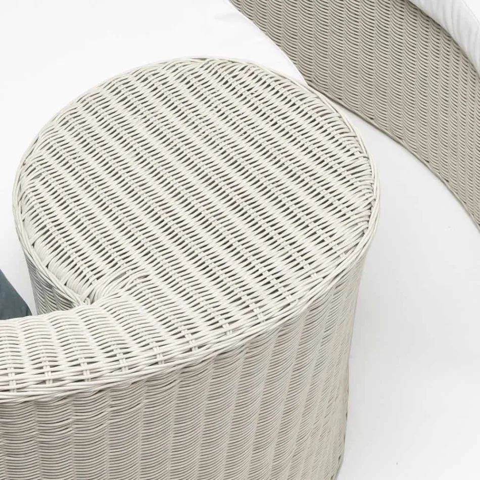 Garden Daybad in Polyrattan Fiber 2 Elements - Woman Viadurini