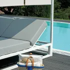Outdoor Daybed with Reclining White Aluminum Structure - Jurica Viadurini