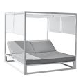 Reclining Outdoor Daybed with White Aluminum Structure - Jurica