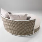 Outdoor Daybed in Aluminum and Hand Woven Fabric - Reda Viadurini