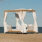 Outdoor Daybed in Teak and Rope Weaving - Arjuna Viadurini