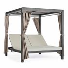 Outdoor Daybed in Textilene and Aluminum with Reclining Backrests - Anastasia Viadurini