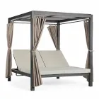 Outdoor Daybed in Textilene and Aluminum with Reclining Backrests - Anastasia Viadurini