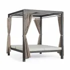 Outdoor Daybed in Textilene and Aluminum with Reclining Backrests - Anastasia Viadurini