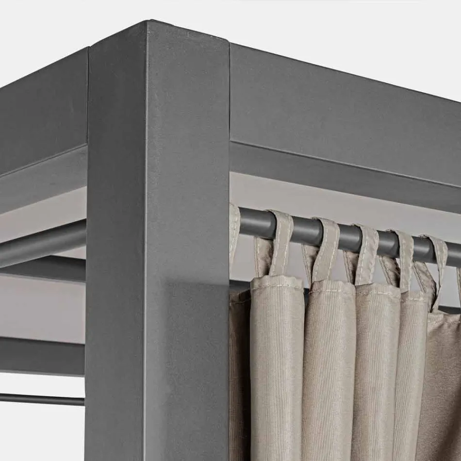 Outdoor Daybed in Textilene and Aluminum with Reclining Backrests - Anastasia Viadurini