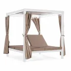 Outdoor Daybed in Textilene and Aluminum with Reclining Backrests - Anastasia Viadurini