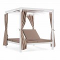 Outdoor Daybed in Textilene and Aluminum with Reclining Backrests - Anastasia
