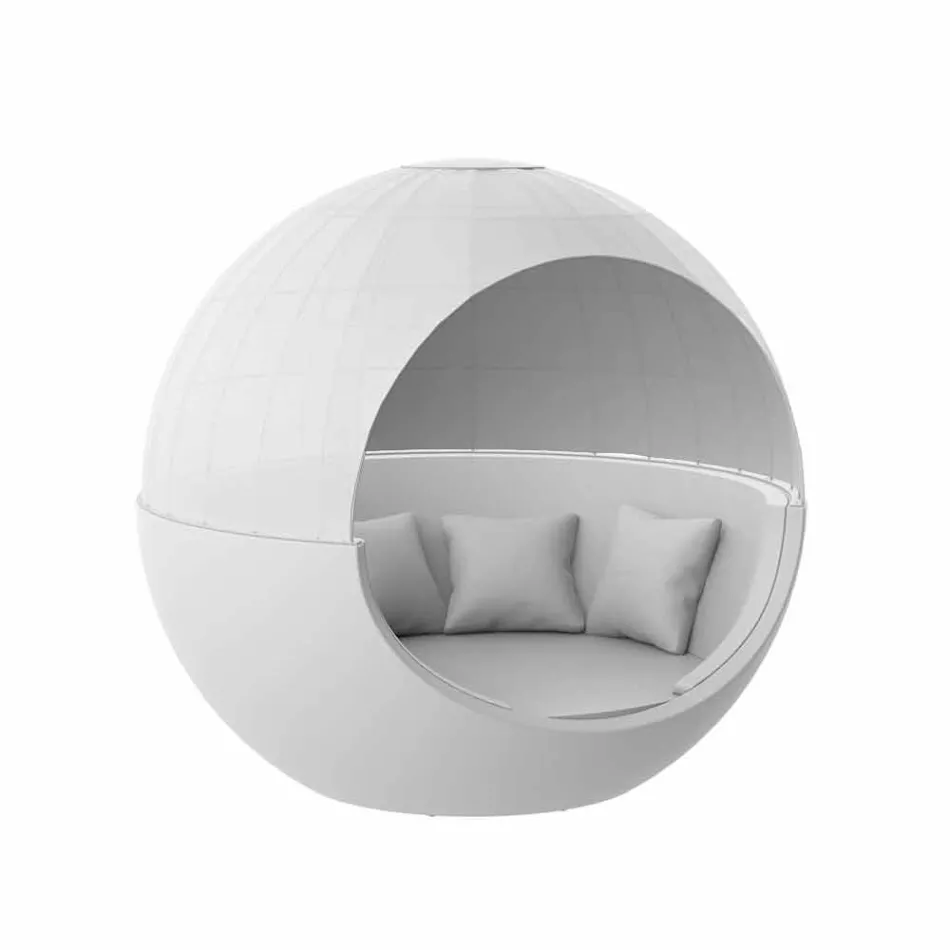 Luxury Round Design Garden Daybed with Parasol - Ulm Moon by Vondom Viadurini