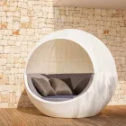 Luxury Round Design Garden Daybed with Parasol - Ulm Moon by Vondom Viadurini
