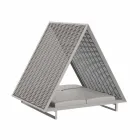 Luxury Garden Daybed in Aluminum and Fabric - Frame Vineyard by Vondom Viadurini