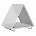 Outdoor Daybed in Aluminum and Luxury Design Fabric - Frame Vineyard by Vondom
