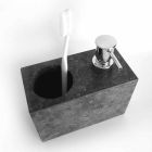 Liquid Soap Dispenser with Marble Glass Made in Italy - Clik Viadurini