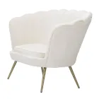 Modern 2 Seater Sofa in Velvet with Golden Iron Feet - Annina Viadurini