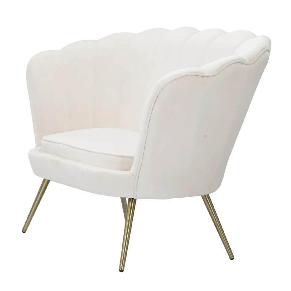 Modern 2 Seater Sofa in Velvet with Golden Iron Feet - Annina Viadurini