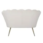 Modern 2 Seater Sofa in Velvet with Golden Iron Feet - Annina Viadurini