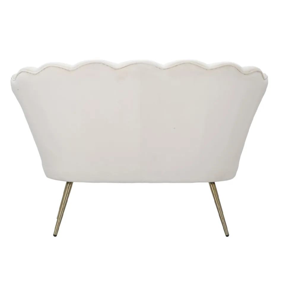 Modern 2 Seater Sofa in Velvet with Golden Iron Feet - Annina Viadurini