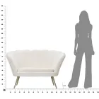 Modern 2 Seater Sofa in Velvet with Golden Iron Feet - Annina Viadurini