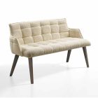 Modern Sofa with Seat Covered in Fabric Made in Italy - Clera Viadurini
