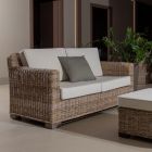 2 or 3 Seater Outdoor Sofa in Gray Kubù with Cushions – Cerys Viadurini