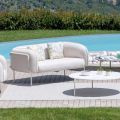 2 Seater Outdoor Sofa with Padded Seat Made in Italy - Planter