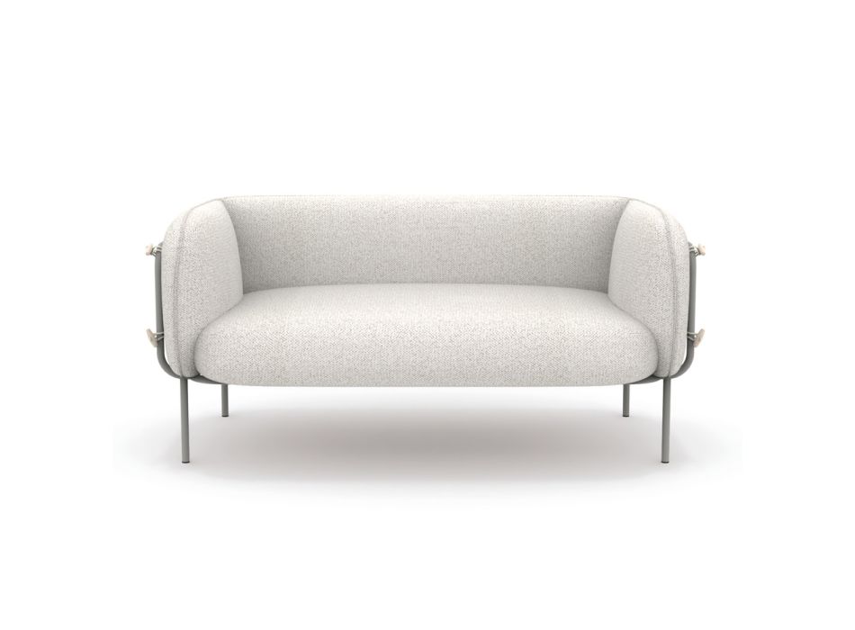 2 Seater Outdoor Sofa with Padded Seat Made in Italy - Planter Viadurini