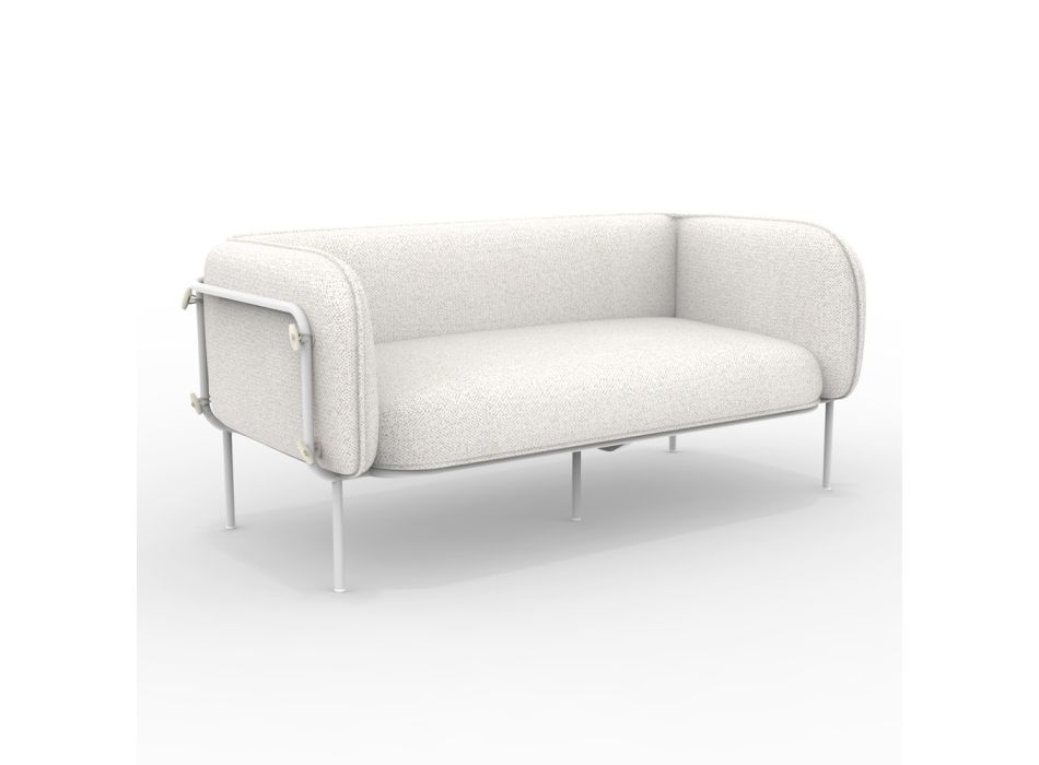 2 Seater Outdoor Sofa with Padded Seat Made in Italy - Planter Viadurini