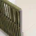 2 Seater Outdoor Sofa in Aluminum and Weaving - Eugene Viadurini