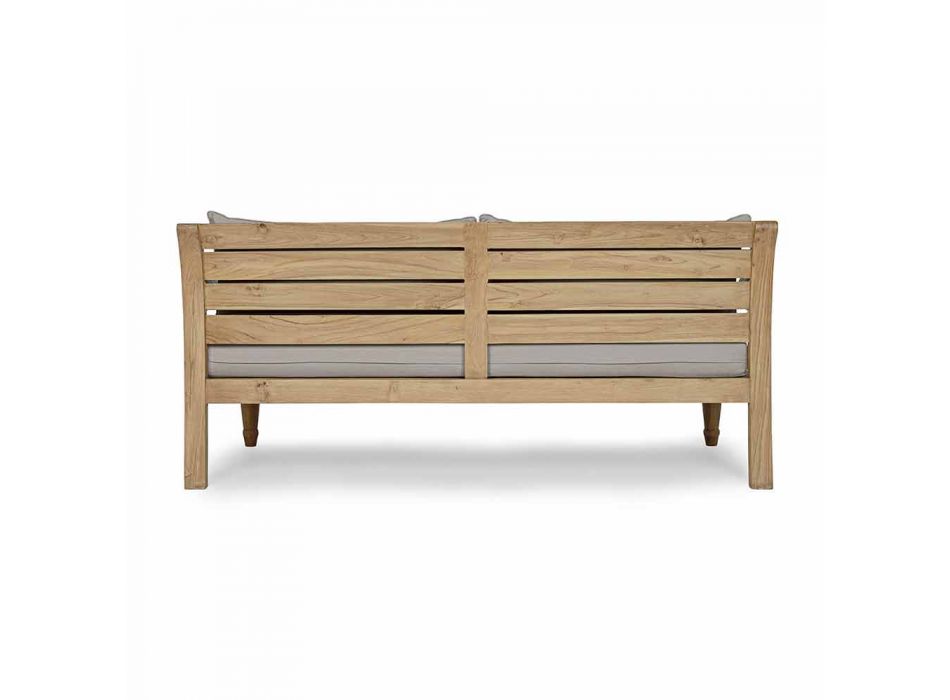 2 Seater Garden Sofa in Teak with Removable Cushions, Homemotion - Harry