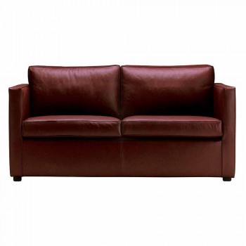 2 Seater Sofa Padded and Upholstered in Fine Made in Italy Leather - Centauro