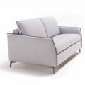 2 seater maxi sofa L 165cm eco-leather / fabric made in Italy Erica