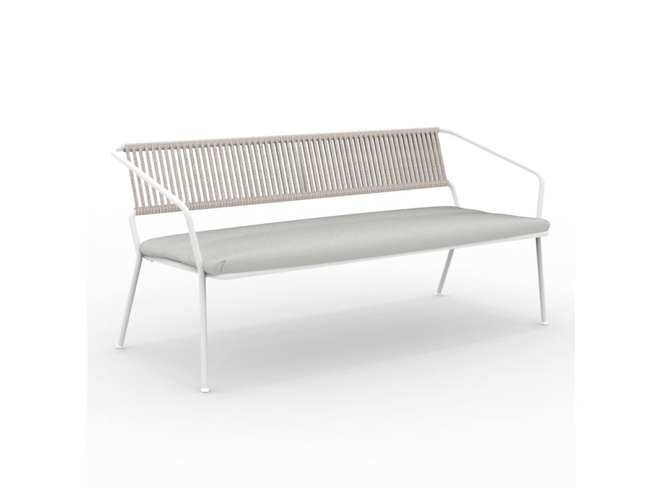 2 Seater Sofa for the Garden with Cushion Included Made in Italy - Prato Viadurini